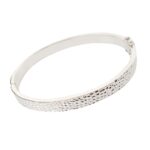 Brazalete Martillado Efecto Quemado