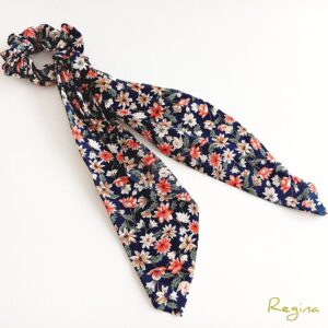 Bandana Coletero Negro - Flores