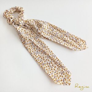 Bandana Coletero Flores - Crema