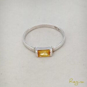 Anillo Baguette T:6.5 - Amarillo