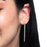 Pendientes Cuban Chain Plata - Imagen 2