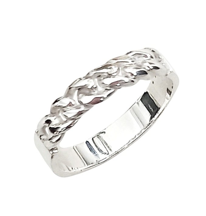 Anillo Cuban Chain Plata - T.8 - Imagen 3