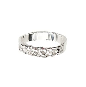 Anillo Cuban Chain Plata - T.8