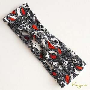 Diadema Vintage Paisley Red
