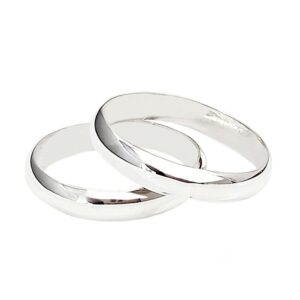 Alianzas Media Caña 4mm - Plata 950