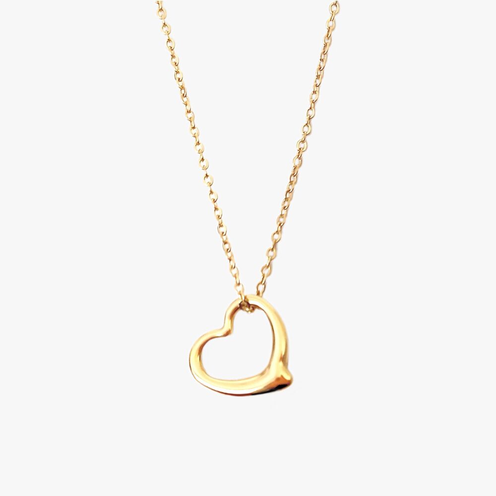 Collar Corazón Inclinado Hueco