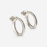 Aretes Oval Slim - Plata - Imagen 2