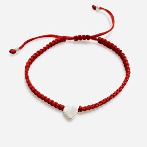 Pulsera de Hilo Corazón - Plata