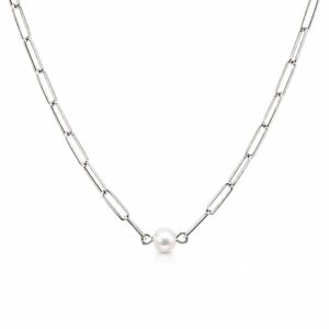 Collar Round Pearl - Plata