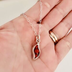 Collar Huayruro Encajonado - Plata