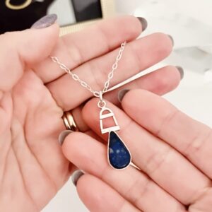Collar Lapislázuli Geo - Plata