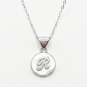 Collar Letter Nácar Plata - Solo E, N, L, R