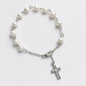Pulsera Rosario Perla - Plata